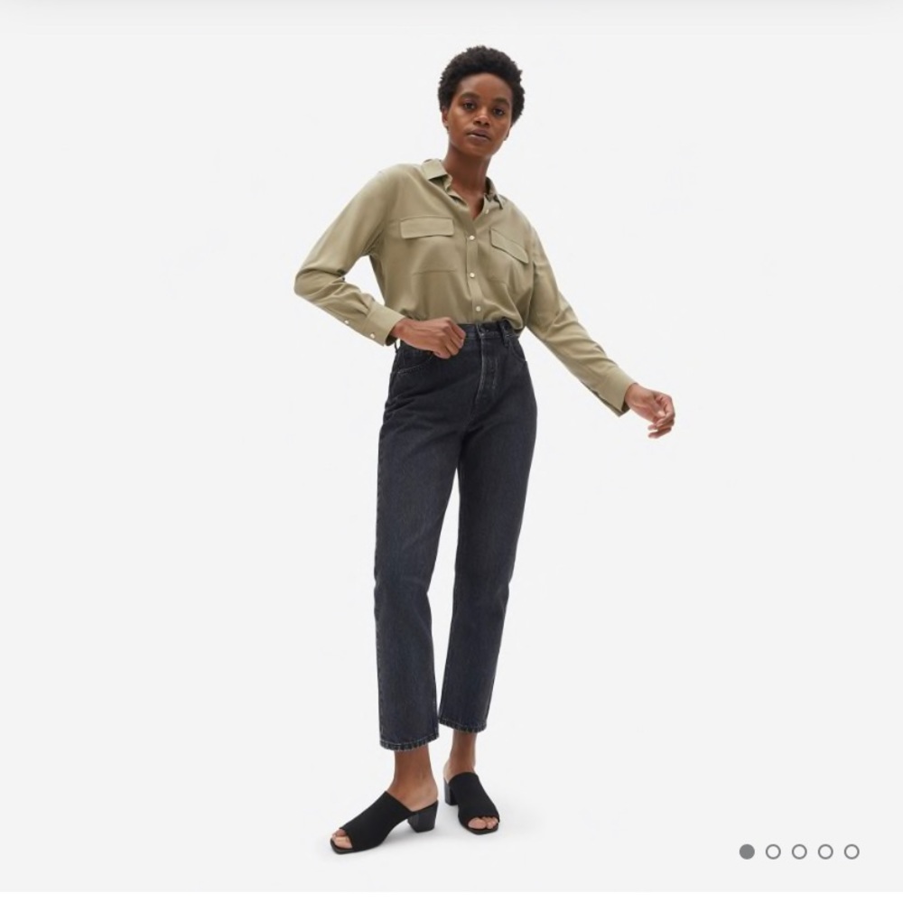 Everlane Cheeky Jean - Washed Black